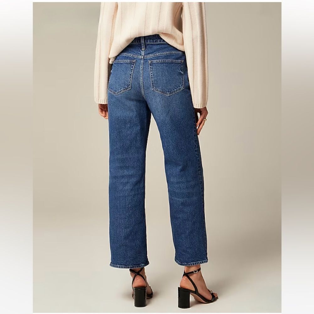 NWT J CREW High-rise slim wide jean in 1996 semi-stretch in dark wash - Picture 5 of 7